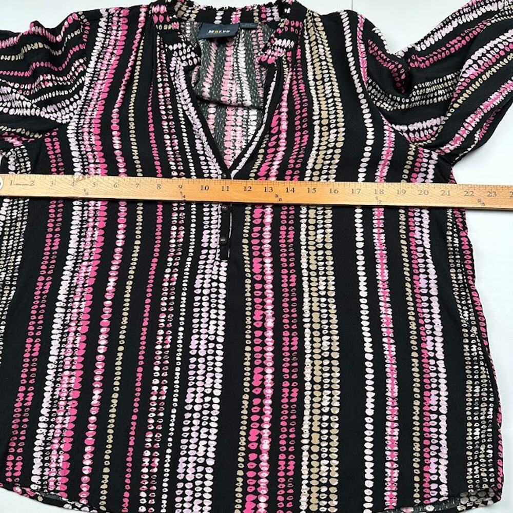 Maeve Anthropologie Top Womens Medium Black V Neck Long Sleeve Preppy Career - Picture 11 of 14